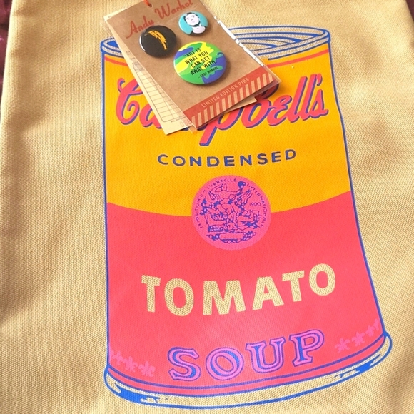❤️BUY 2 GET 1 FREE  Andy Warhol Tomato Soup Canvas Bag - Picture 8 of 11